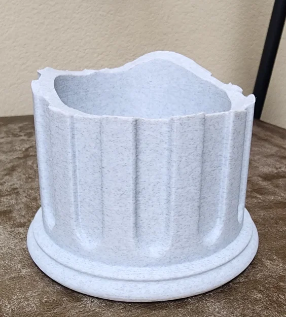 Chậu hoa cột gãy bỏ đáy, chỉ còn cột - Image 1