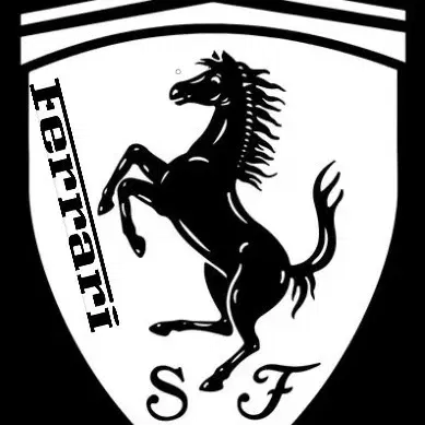 Móc khóa Ferrari với tên thương hiệu ở một bên