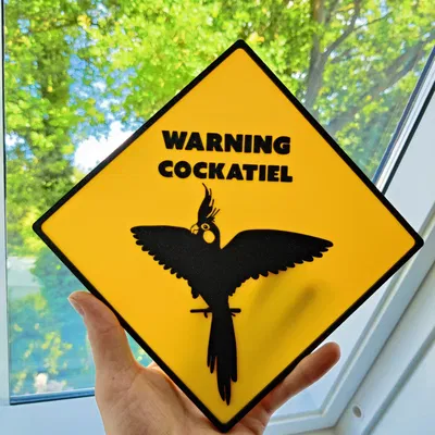 Biển báo cảnh báo về Nymphensittich