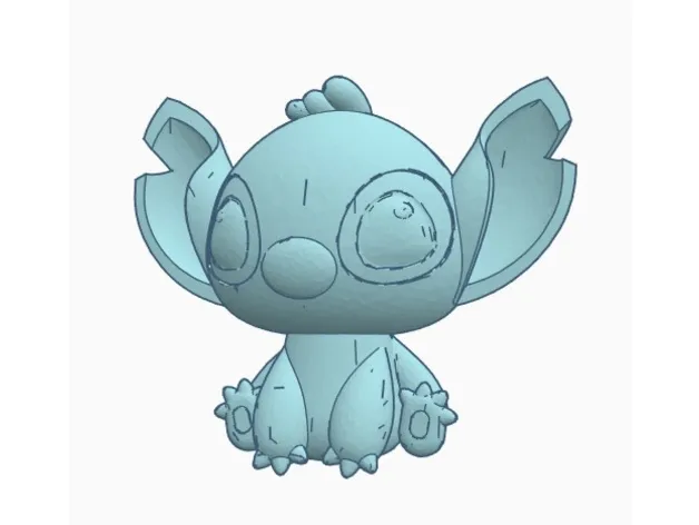 Nhân vật Stich hoàn chỉnh với đầu và thân kết nối tốt - Image 1