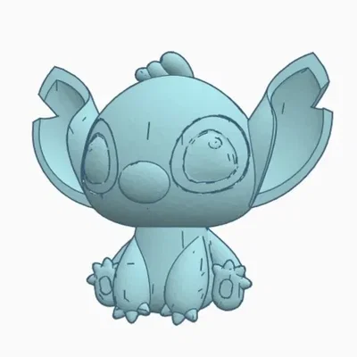 Nhân vật Stich hoàn chỉnh với đầu và thân kết nối tốt