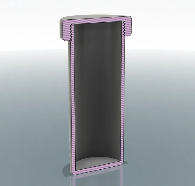 Ống/chậu với nắp vặn chắc chắn và dễ in - Image 1