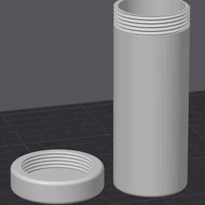 Ống/chậu với nắp vặn chắc chắn và dễ in