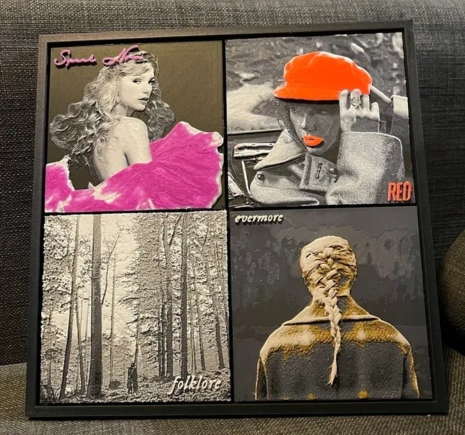 Bìa album 'folklore' của Taylor Swift in 3D tại Hueforge - Image 2