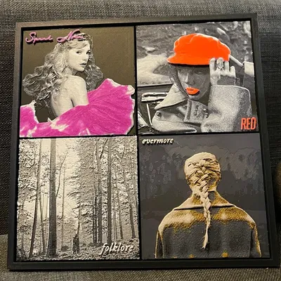 Bìa album 'folklore' của Taylor Swift in 3D tại Hueforge