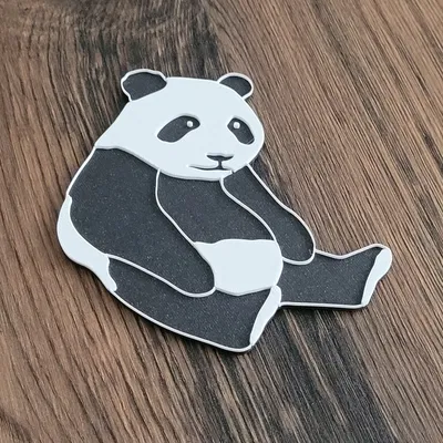 Mô hình gấu trúc in 2 màu với độ cao lớp khác nhau