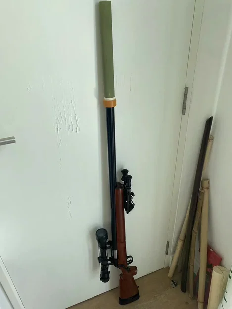 Bộ giảm thanh bằng tre cho súng airsoft A&K M24 - Image 2