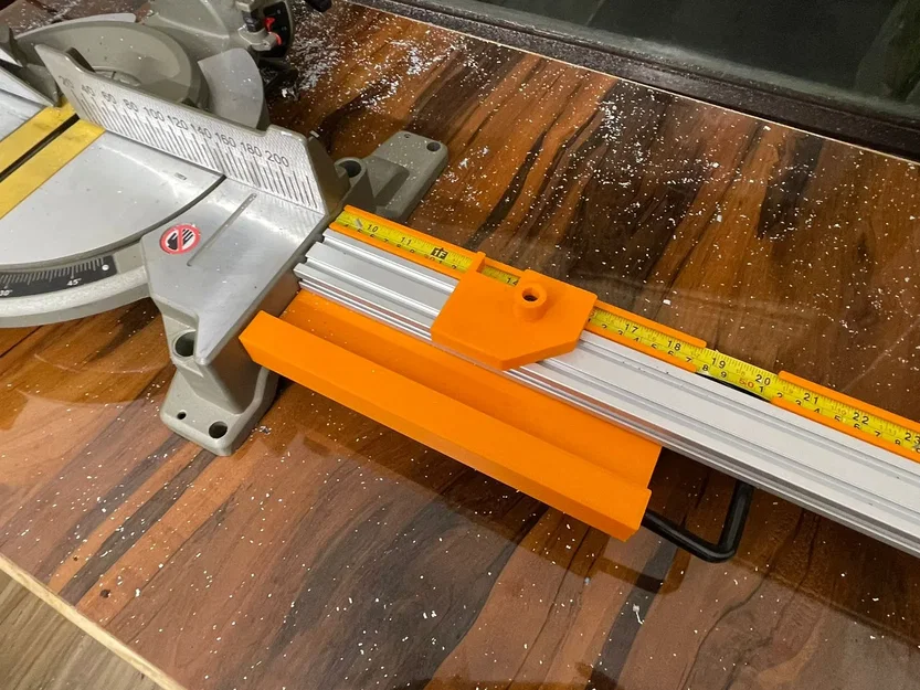 Giá đỡ cưa miter với thước đo và khối dừng - Image 4