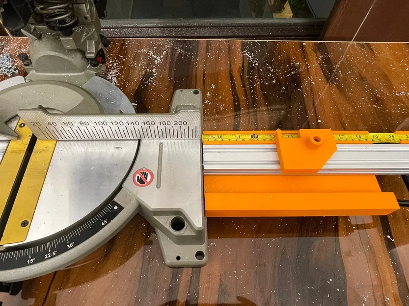 Giá đỡ cưa miter với thước đo và khối dừng - Image 5