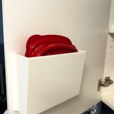 Giá đỡ nắp Tupperware lắp trong tủ bếp