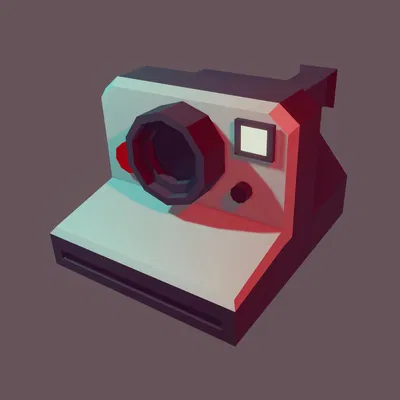 Máy ảnh Polaroid low poly tùy chỉnh theo ý thích