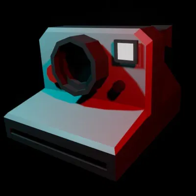 Máy ảnh Polaroid low poly tùy chỉnh theo ý thích