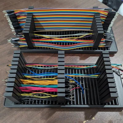 Giá đỡ dây nhảy Gridfinity điều chỉnh độ dài với 10 khe cắm