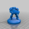 Mô hình nhân vật lính Terran với đế chéo - Thumbnail 1