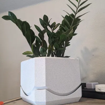Chậu cây vuông nội thất với hệ thống thoát nước tích hợp