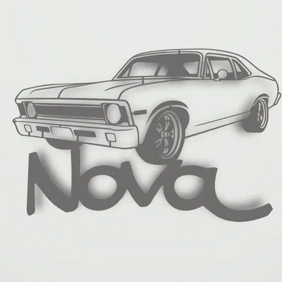 Cắt hình Chevy Nova 69 đơn giản cho bàn làm việc