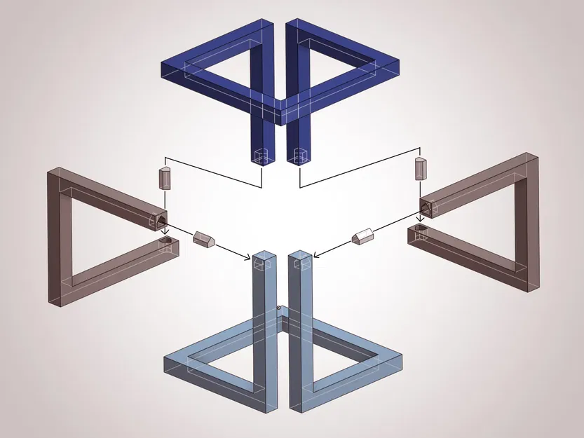 Khối lập phương ảo giác trang trí cho không gian sống - Image 2