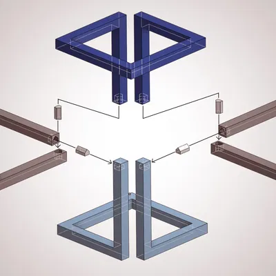 Khối lập phương ảo giác trang trí cho không gian sống