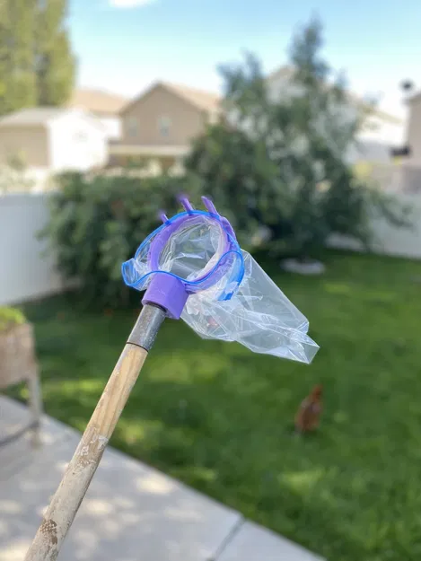 Công cụ hái trái cây với kẹp gắn tay cầm sơn dài - Image 1