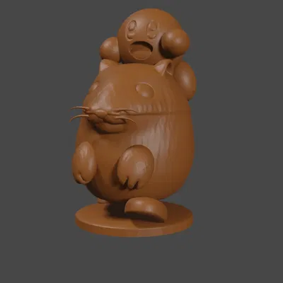 Mô hình Rick the Hamster phong cách Kirby cho DnD