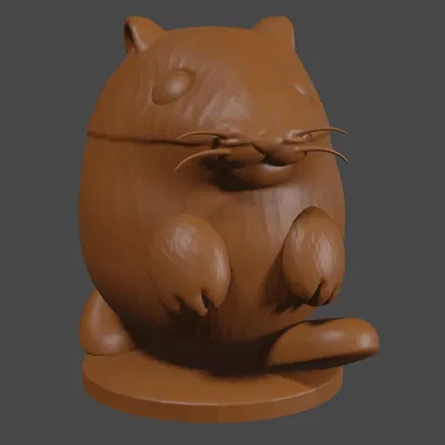 Mô hình Rick the Hamster phong cách Kirby cho DnD