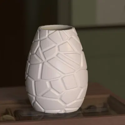 Bình hoa với họa tiết đá độc đáo