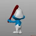 Nhân vật Smurf chơi bóng chày trong phong cách hoạt hình - Thumbnail 2