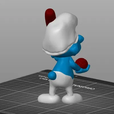 Nhân vật Smurf chơi bóng chày trong phong cách hoạt hình