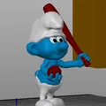 Nhân vật Smurf chơi bóng chày trong phong cách hoạt hình - Thumbnail 5