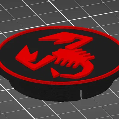 Nắp bánh xe Abarth 43mm với logo bọ cạp