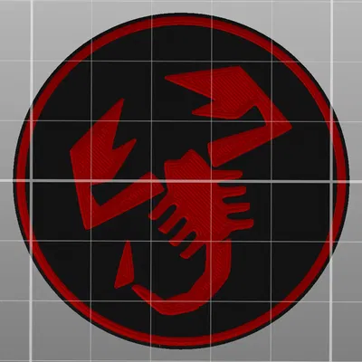 Nắp bánh xe Abarth 43mm với logo bọ cạp