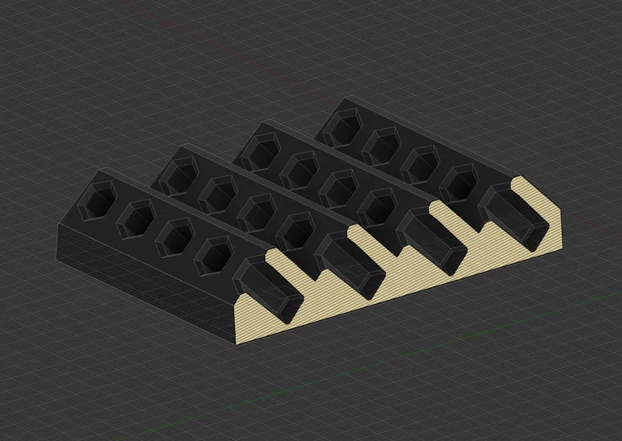 Giá đỡ Hexbit 32 ngăn với góc 45 độ cho tường - Image 2