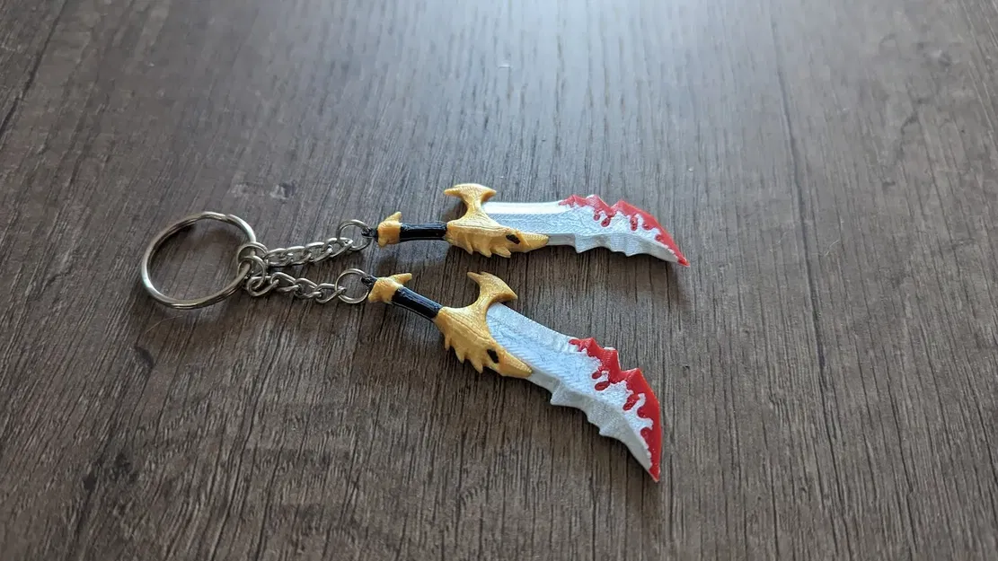 Móc khóa Blades of Chaos đa màu sắc - Thần chiến tranh - Image 1