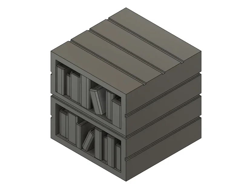 Kệ sách Minecraft với và không có sách - Image 1