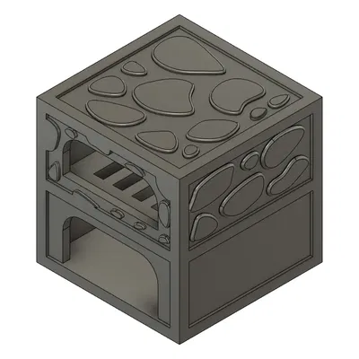 Lò nung Minecraft trong thế giới 3D