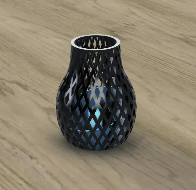 Bình hoa hiện đại in 3D với thiết kế hình học - Image 1