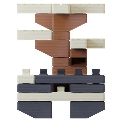 Chậu cây PlantPot Junior - Mô hình gạch Brick3D