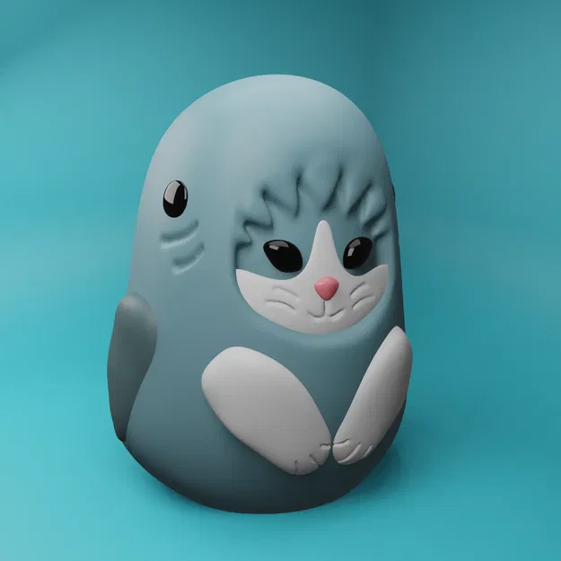 Mô hình cá mập kết hợp mèo độc đáo và sáng tạo - Image 1