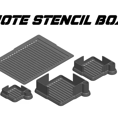 Hộp đựng tổ chức với thiết kế mẫu stencil cho ghi chú