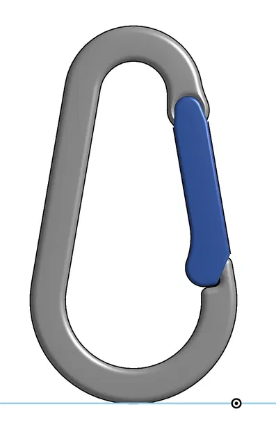 Móc khóa carabiner in 3D đơn giản - Image 1