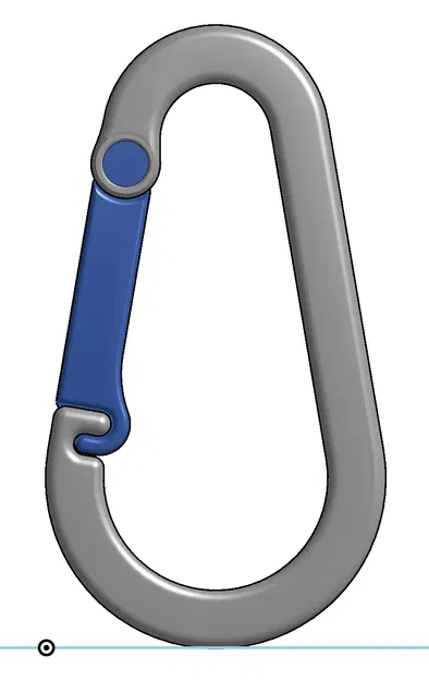 Móc khóa carabiner in 3D đơn giản - Image 2