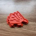 Dụng cụ cắt bánh quy hình echidna có phần nhấn và núm - Thumbnail 1