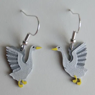 Bông tai hình ngỗng độc đáo cho phụ nữ