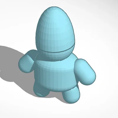Đầu trứng trên thân thể trong Tinkercad