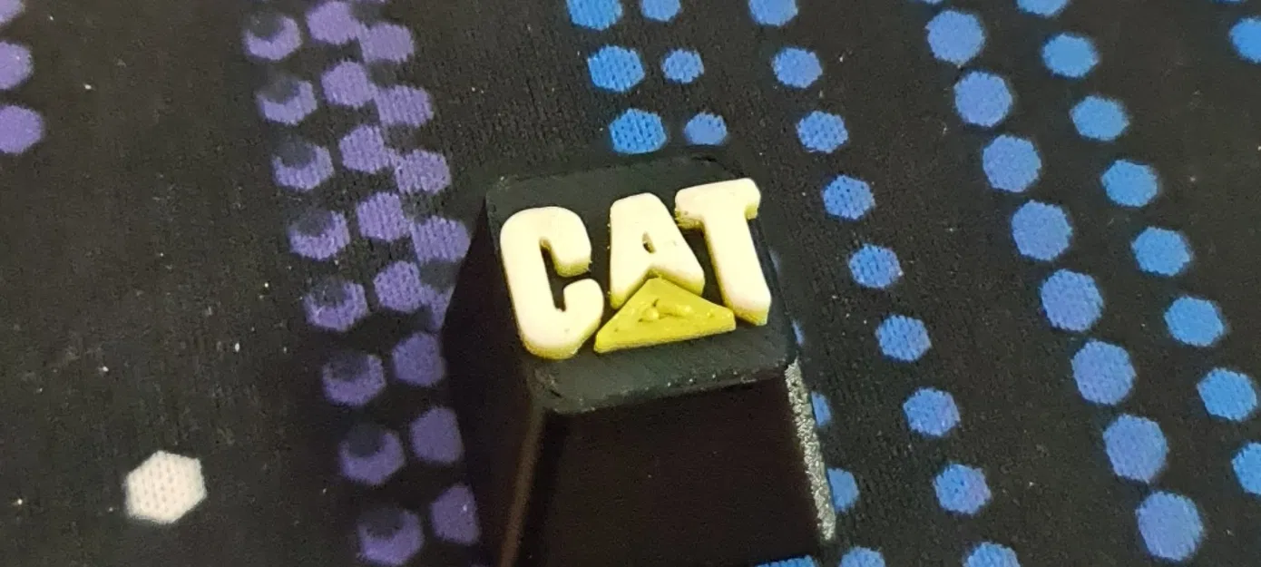 Núm phím Caterpillar CAT in màu Đen, Vàng và Trắng - Image 1