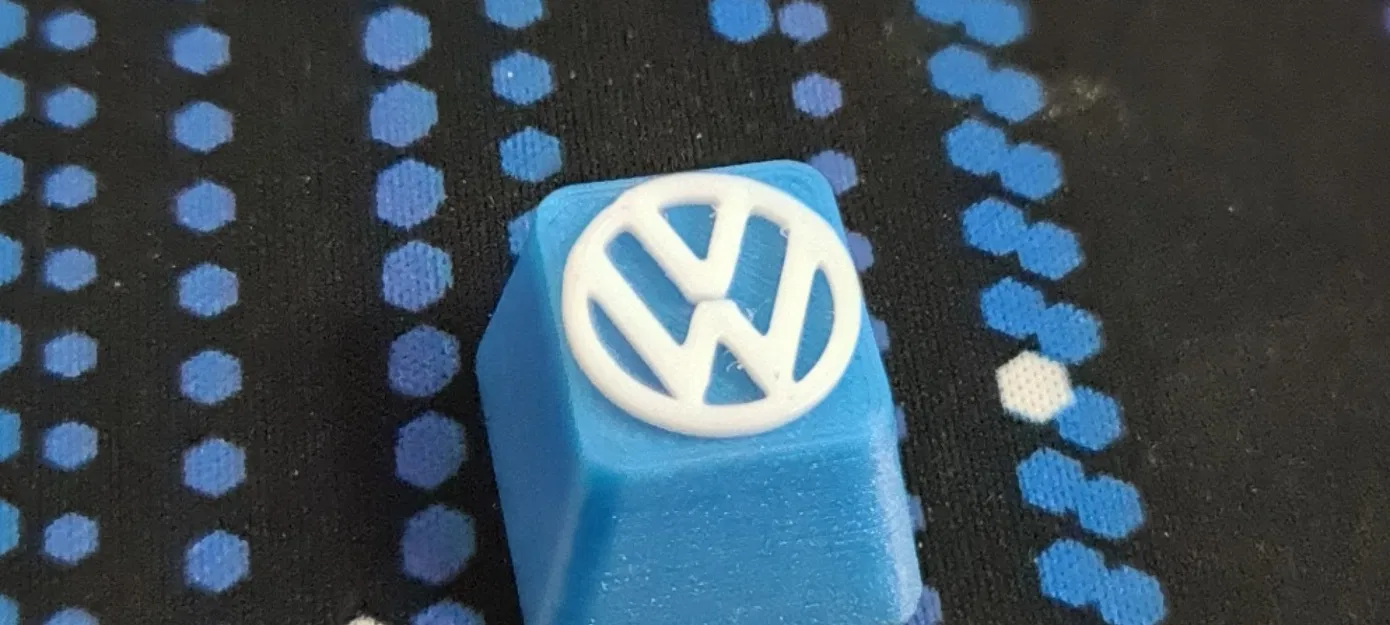 Nắp phím Volkswagen in màu xanh và trắng - Image 1