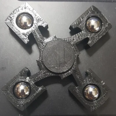 Bộ quay fidget bốn piston giống động cơ 3D