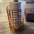 Giá đỡ khăn giấy kiểu Art Deco bằng gỗ chắc chắn - Thumbnail 1