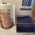 Giá đỡ khăn giấy kiểu Art Deco bằng gỗ chắc chắn - Thumbnail 2