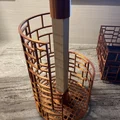Giá đỡ khăn giấy kiểu Art Deco bằng gỗ chắc chắn - Thumbnail 3